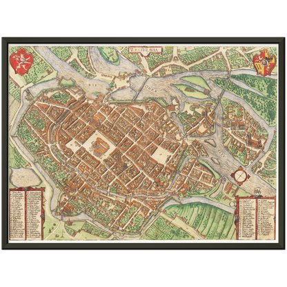 Historical city map  Test product horizontal 3 sizes