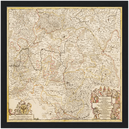 Historische Landkarte Franken um 1698