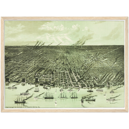 Historical city map  Test product horizontal 3 sizes