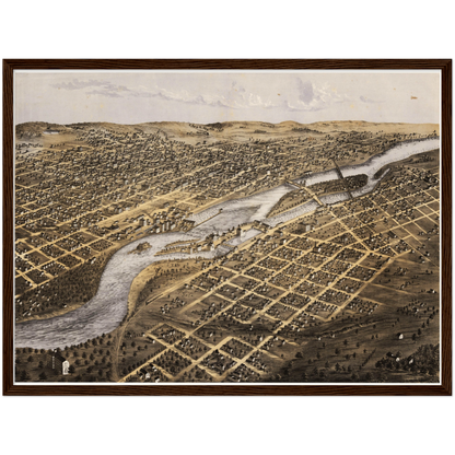 Historical city map  Test product horizontal 3 sizes