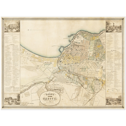 Historischer Stadtplan Odessa um 1864