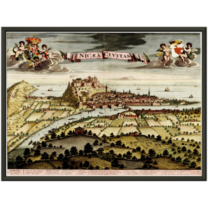 Historischer Stadtansicht Nizza um 1700