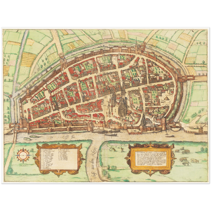 Historical city map  Test product horizontal 3 sizes