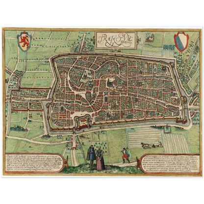 Historical city map  Test product horizontal 3 sizes