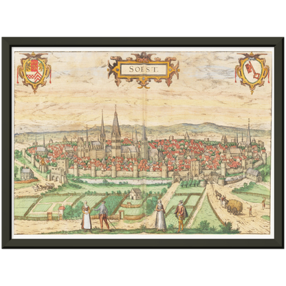 Historical city map  Test product horizontal 3 sizes