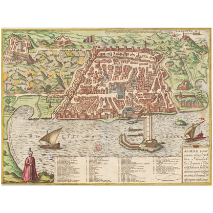 Historical city map  Test product horizontal 3 sizes