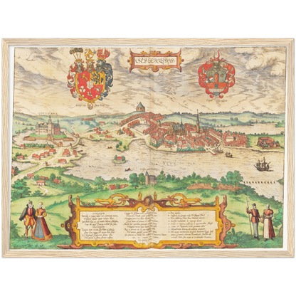 Historical city map  Test product horizontal 3 sizes