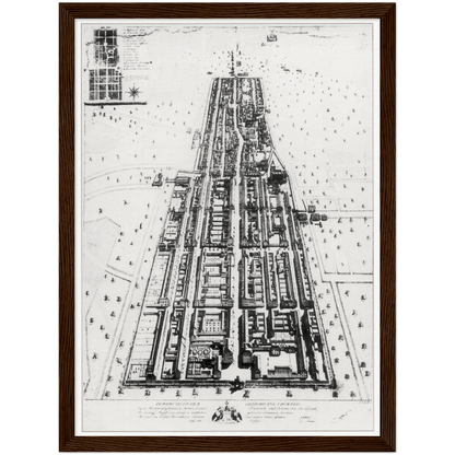 Historical city map  Test product horizontal 3 sizes