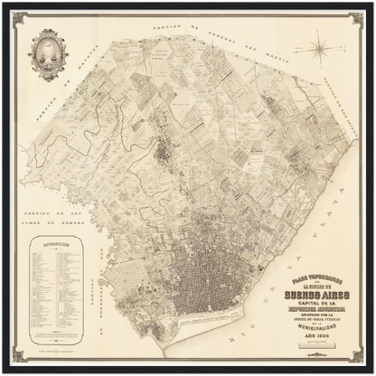 Historical city map  Test product horizontal 3 sizes