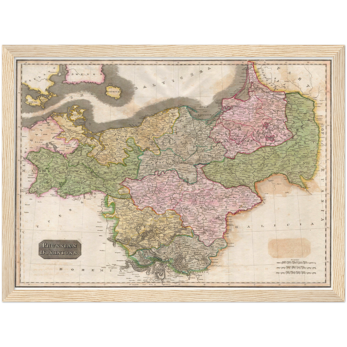 Historische Landkarte Preußen um 1815