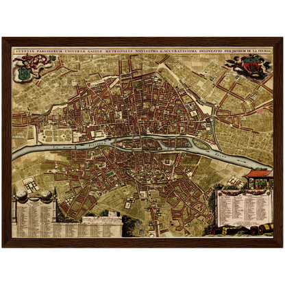 Historical city map  Test product horizontal 3 sizes