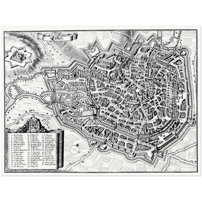 Historical city map  Test product horizontal 3 sizes