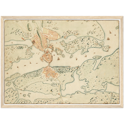 Historical city map  Test product horizontal 3 sizes