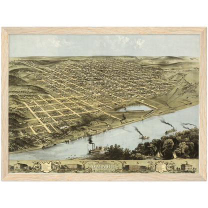 Historical city map  Test product horizontal 3 sizes