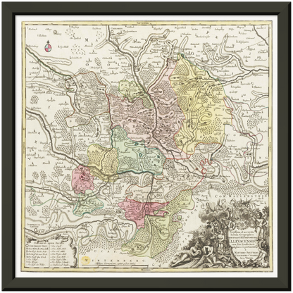 Historical city map  Test product horizontal 3 sizes