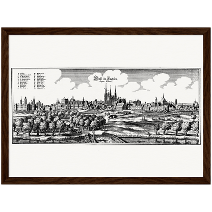 Historical city map  Test product horizontal 3 sizes