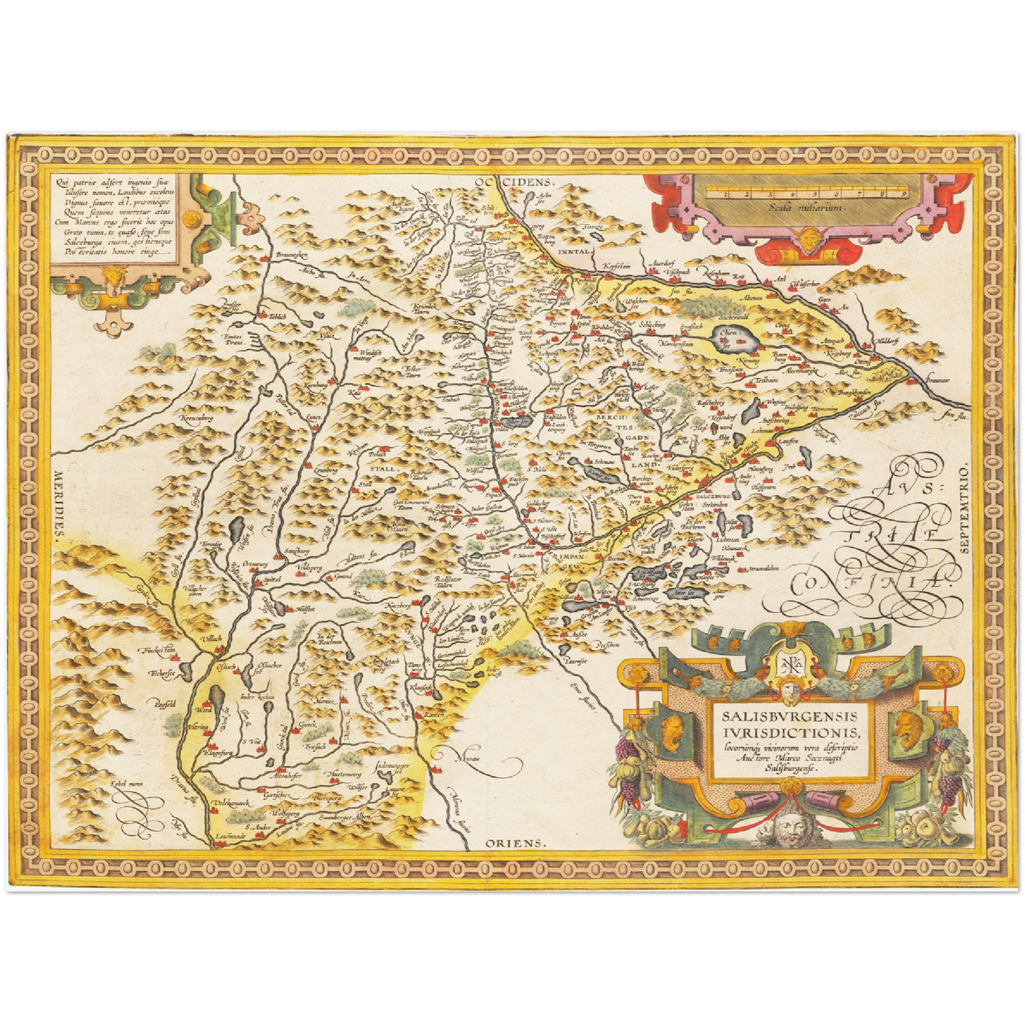 Historical city map  Test product horizontal 3 sizes