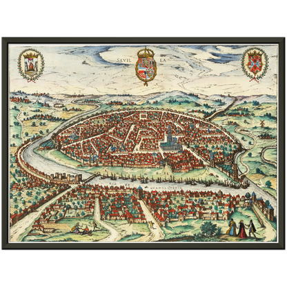 Historical city map  Test product horizontal 3 sizes