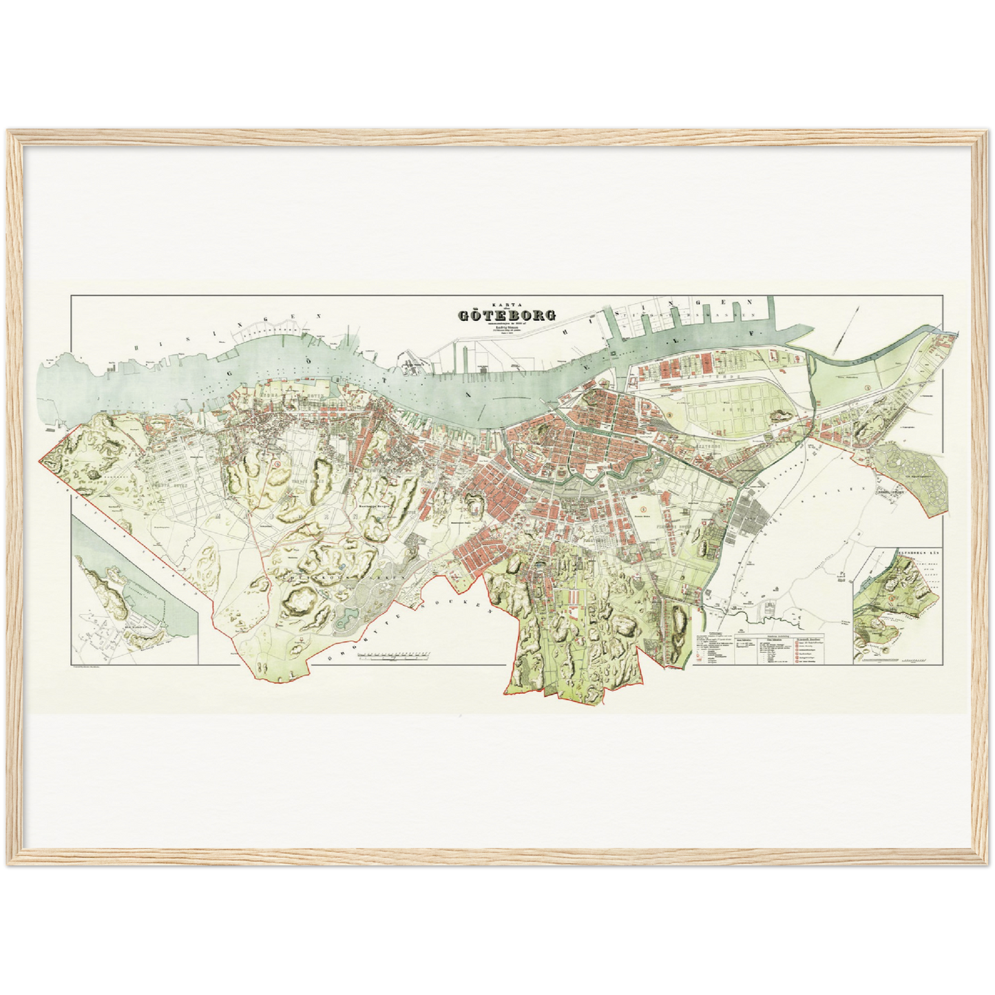 Historical city map  Test product horizontal 3 sizes