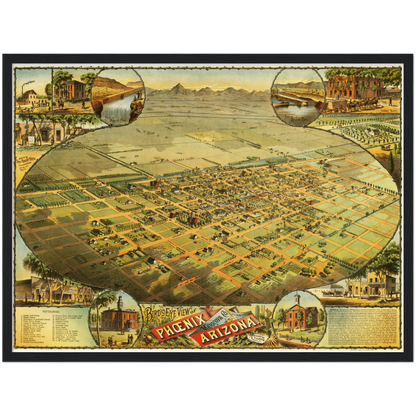 Historical city map  Test product horizontal 3 sizes