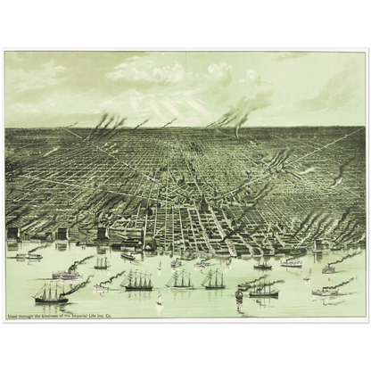 Historical city map  Test product horizontal 3 sizes