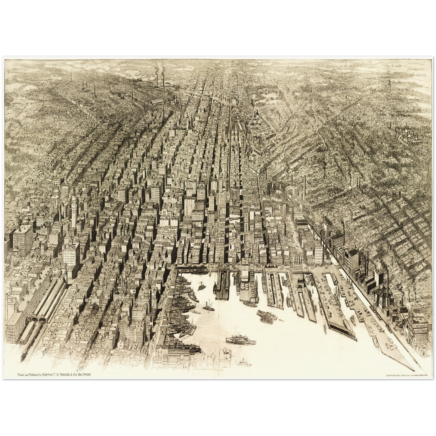 Historical city map  Test product horizontal 3 sizes