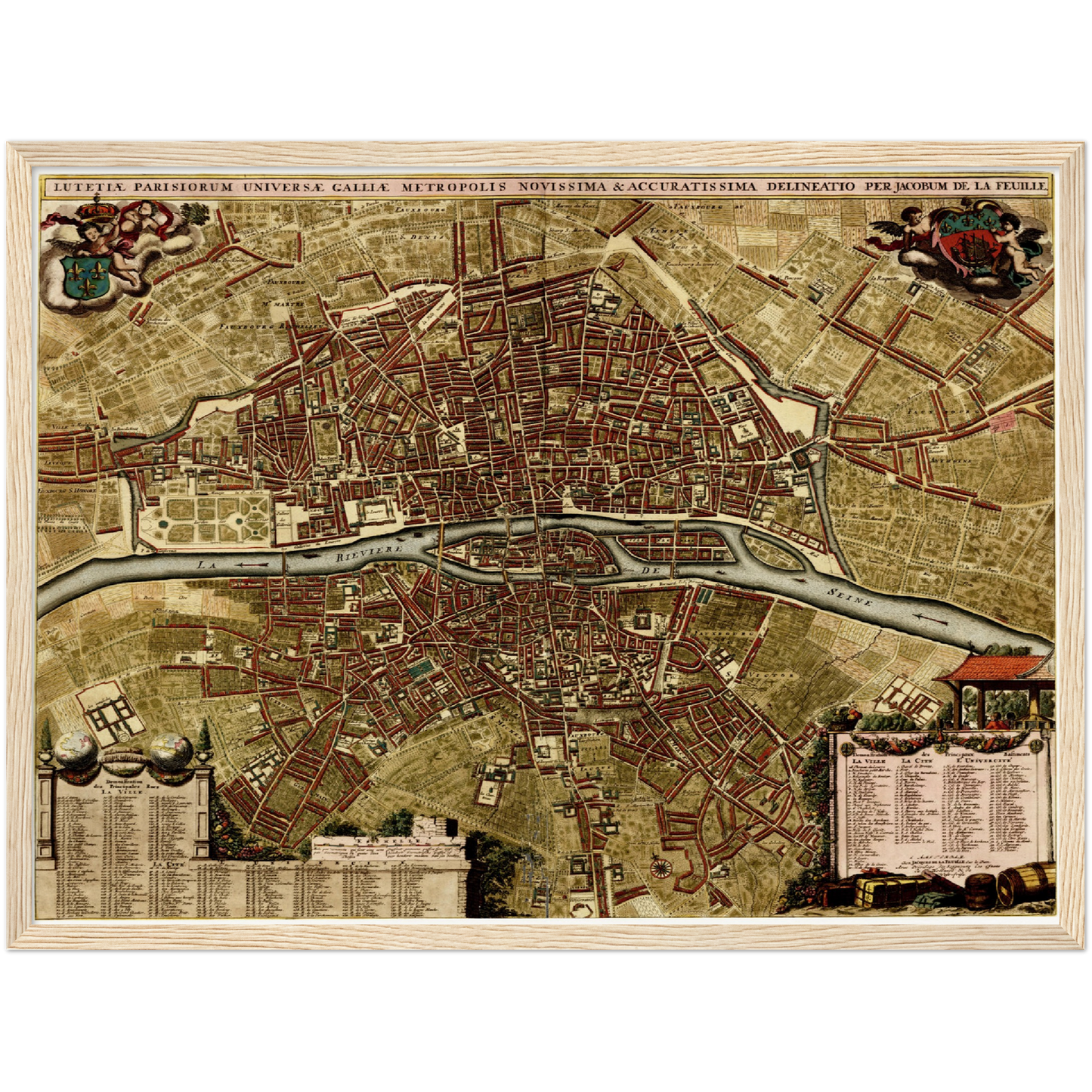 Historical city map  Test product horizontal 3 sizes