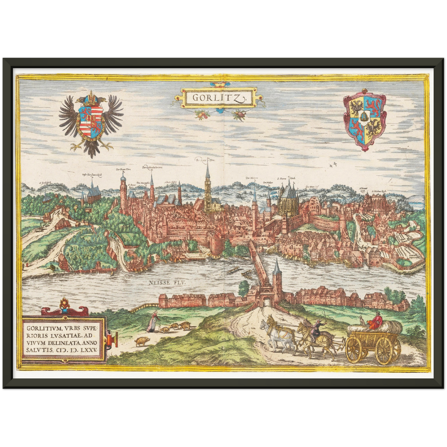 Historical city map  Test product horizontal 3 sizes
