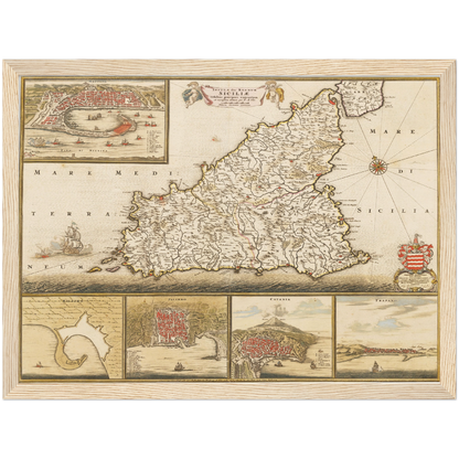 Historical city map  Test product horizontal 3 sizes