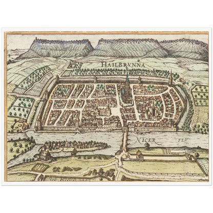 Historical city map  Test product horizontal 3 sizes