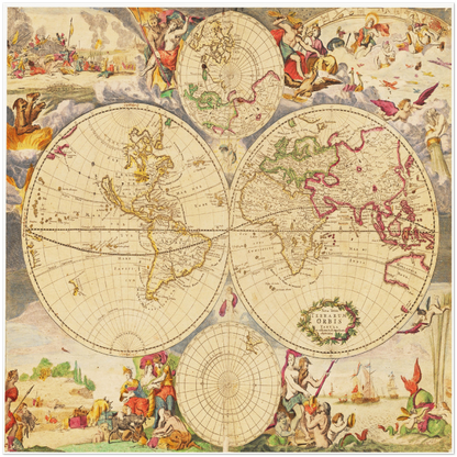 Historical city map  Test product horizontal 3 sizes