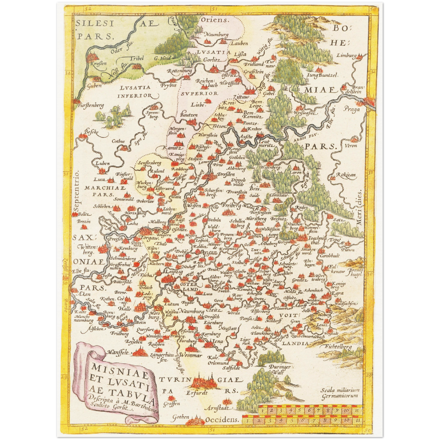 Historical city map  Test product horizontal 3 sizes