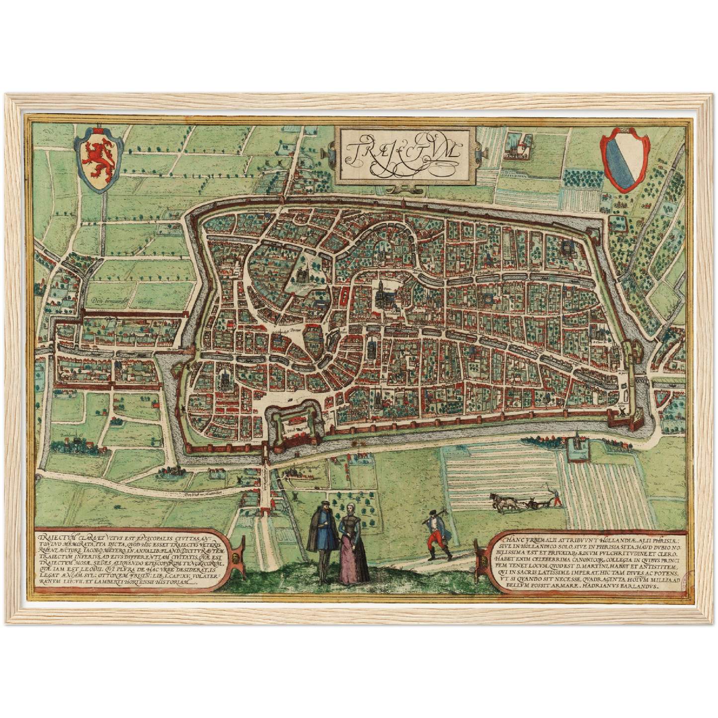 Historical city map  Test product horizontal 3 sizes