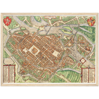 Historical city map  Test product horizontal 3 sizes