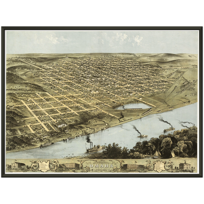Historical city map  Test product horizontal 3 sizes