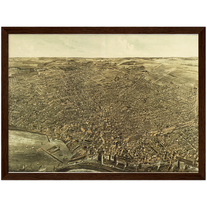 Historische Stadtansicht Buffalo um 1880