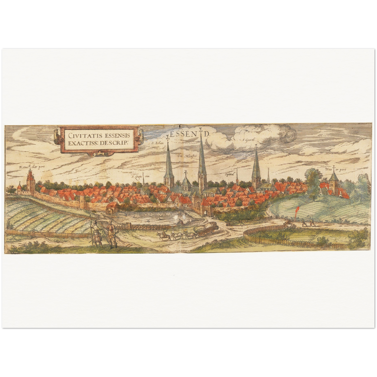 Historical city map  Test product horizontal 3 sizes
