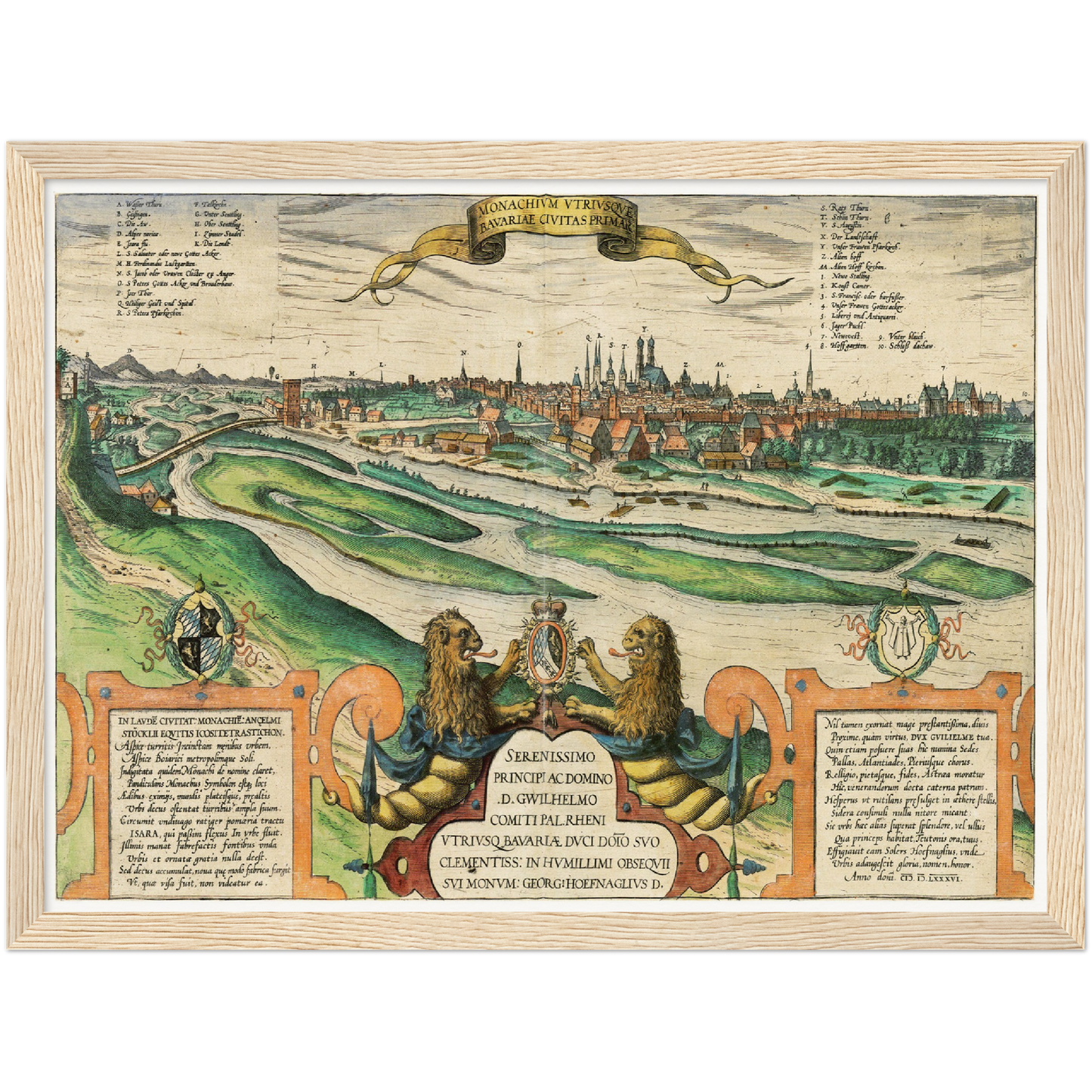 Historical city map  Test product horizontal 3 sizes