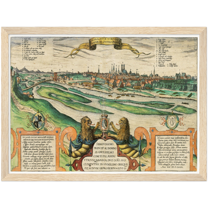 Historical city map  Test product horizontal 3 sizes