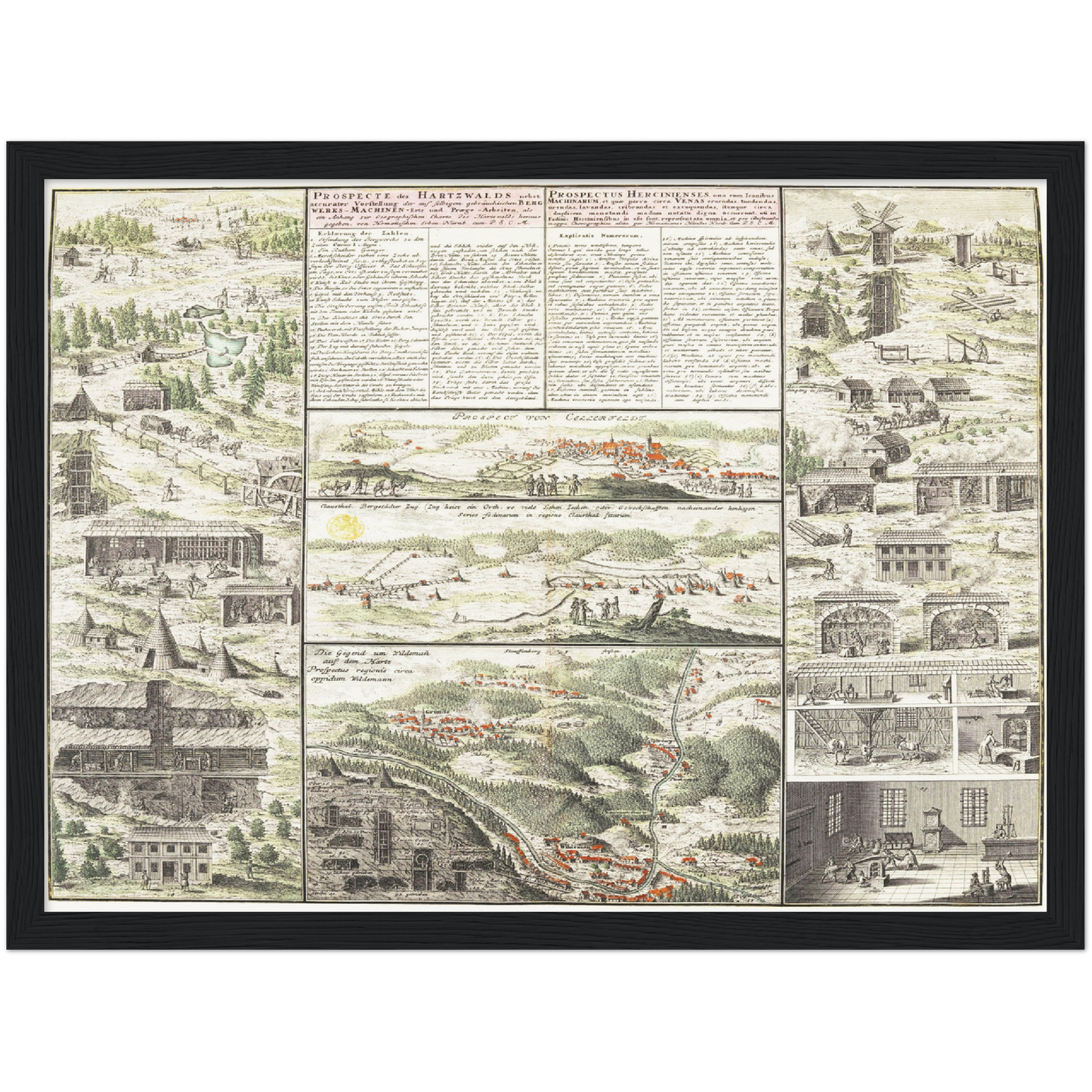 Historical city map  Test product horizontal 3 sizes