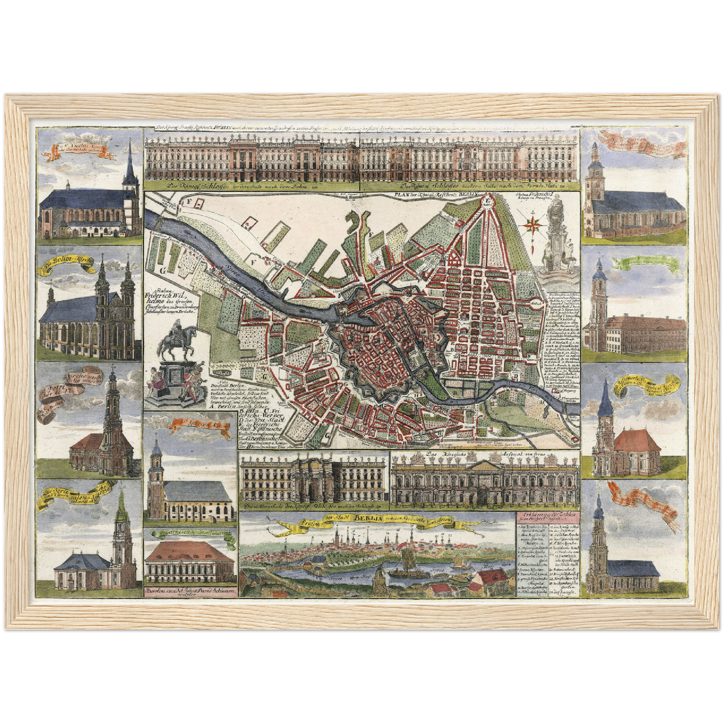 Historical city map  Test product horizontal 3 sizes