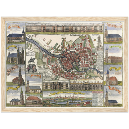 Historical city map  Test product horizontal 3 sizes