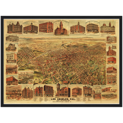 Historical city map  Test product horizontal 3 sizes