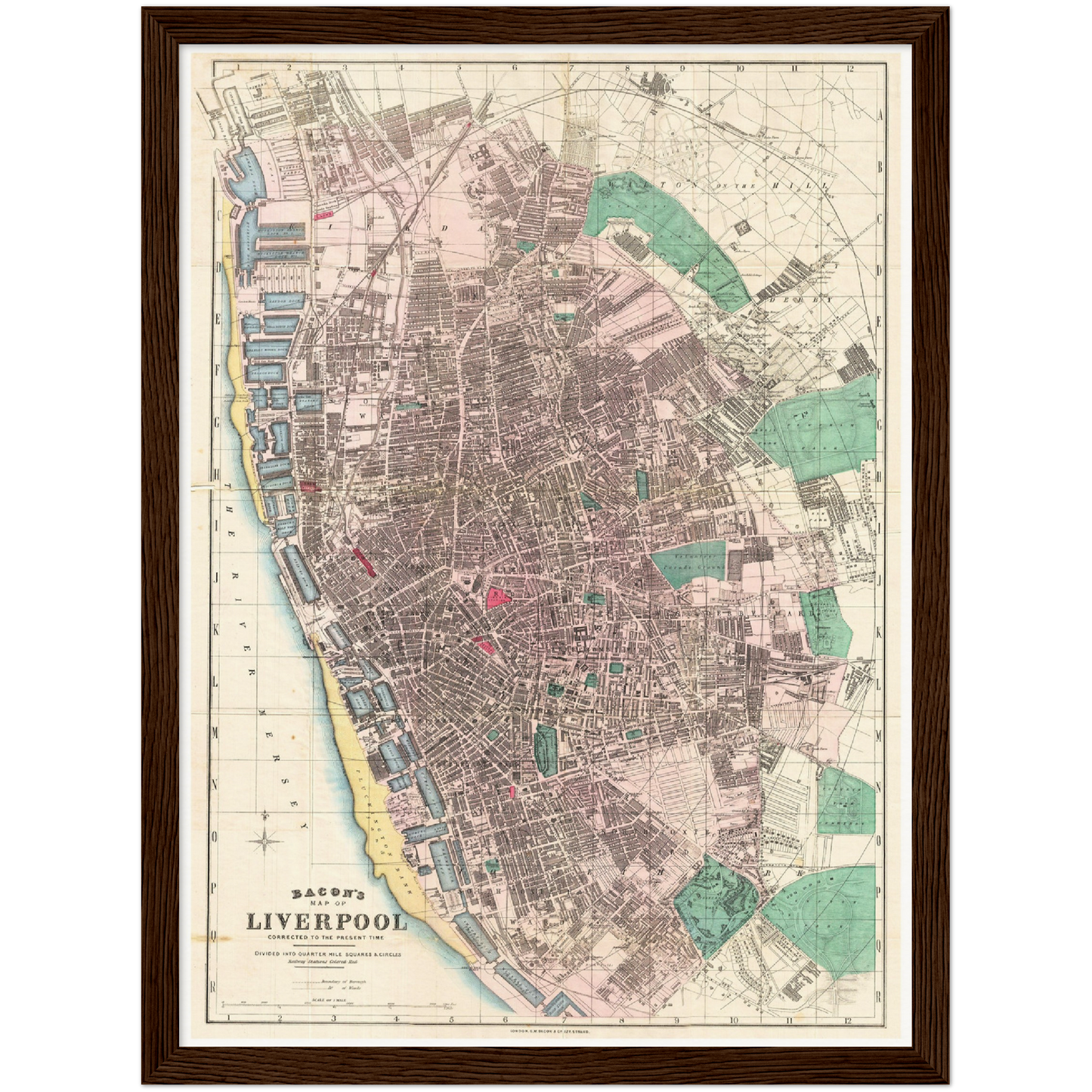 Historical city map  Test product horizontal 3 sizes
