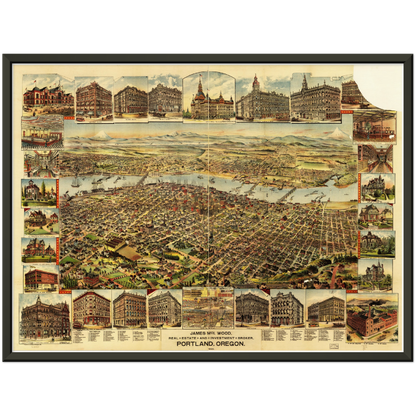 Historical city map  Test product horizontal 3 sizes