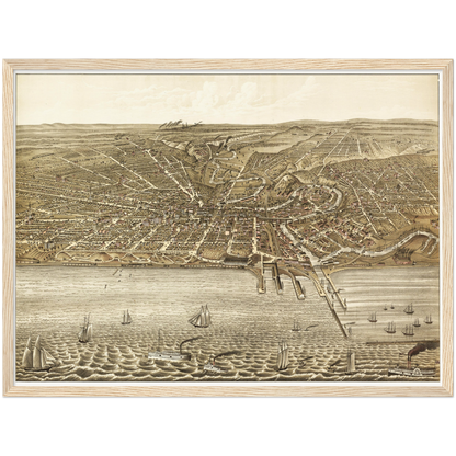 Historical city map  Test product horizontal 3 sizes