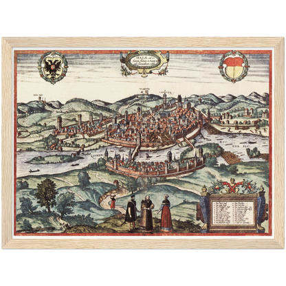 Historical city map  Test product horizontal 3 sizes