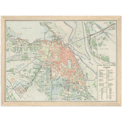 Historical city map  Test product horizontal 3 sizes