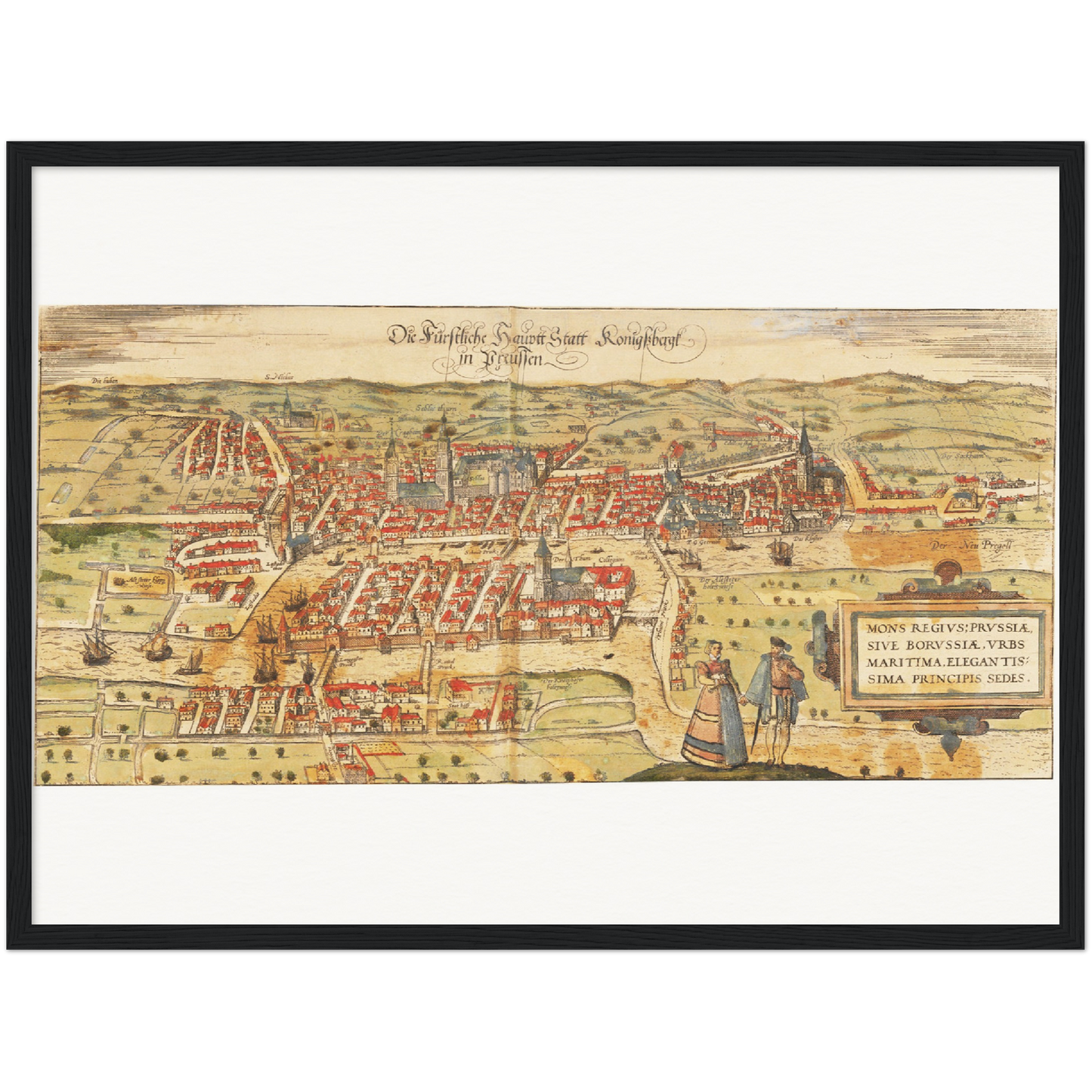 Historische Stadtansicht Königsberg um 1582