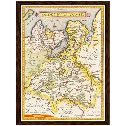 Historical city map  Test product horizontal 3 sizes